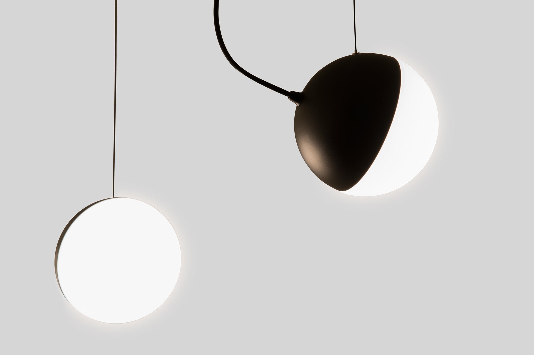 Half Pendant @ 16 cm E27 textured black - Milan - Accessoire Loods