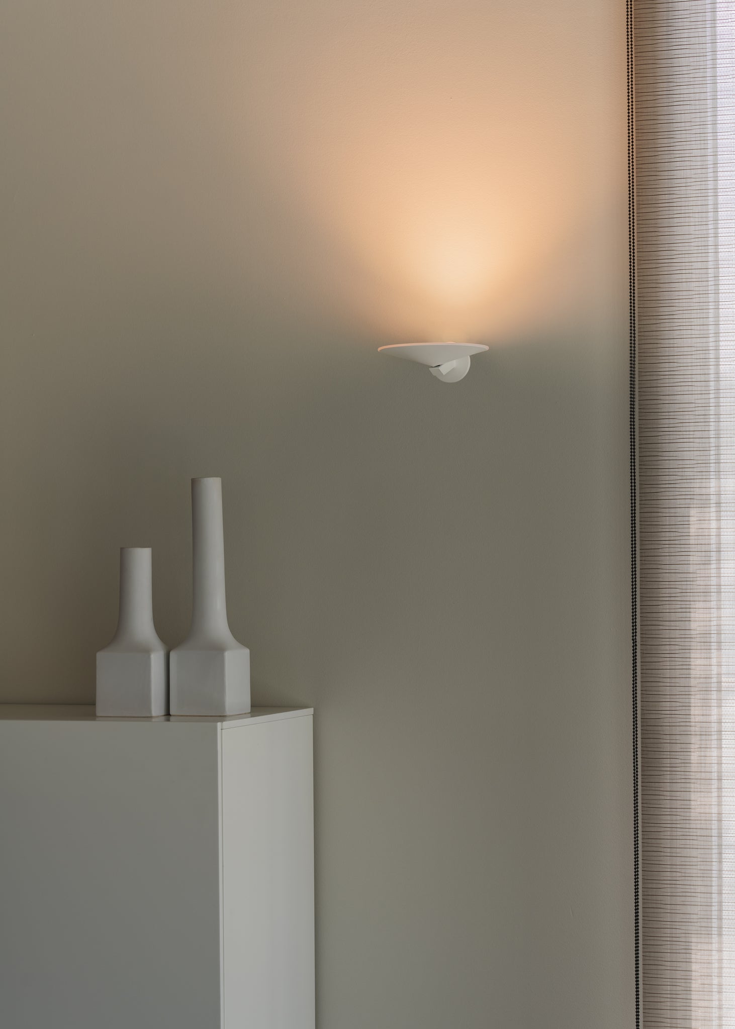 Pla Wall light Led textured white - Milan - Accessoire Loods