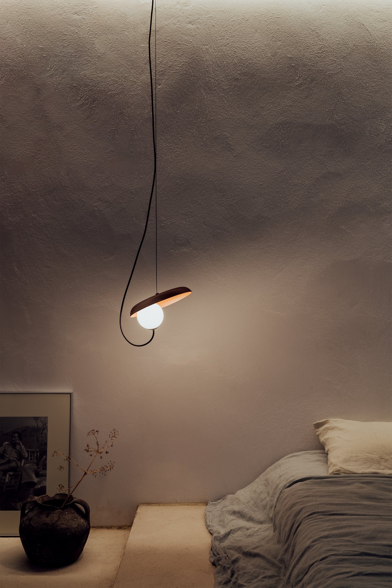 Wire Pendant @ 24 cm.G9 textured copper - Milan - Accessoire Loods
