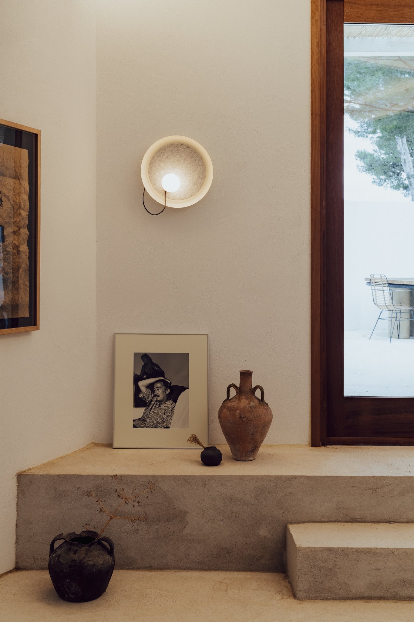 Wire Wall Lamp @ 38 cm G9 textured mink - Milan - Accessoire Loods