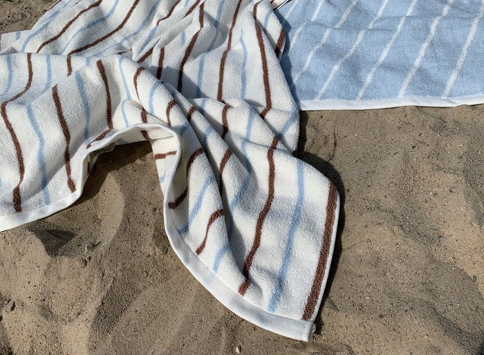 OYOY Living Raita Towel Caramel / Ice Blue - OYOY Living - Accessoire Loods