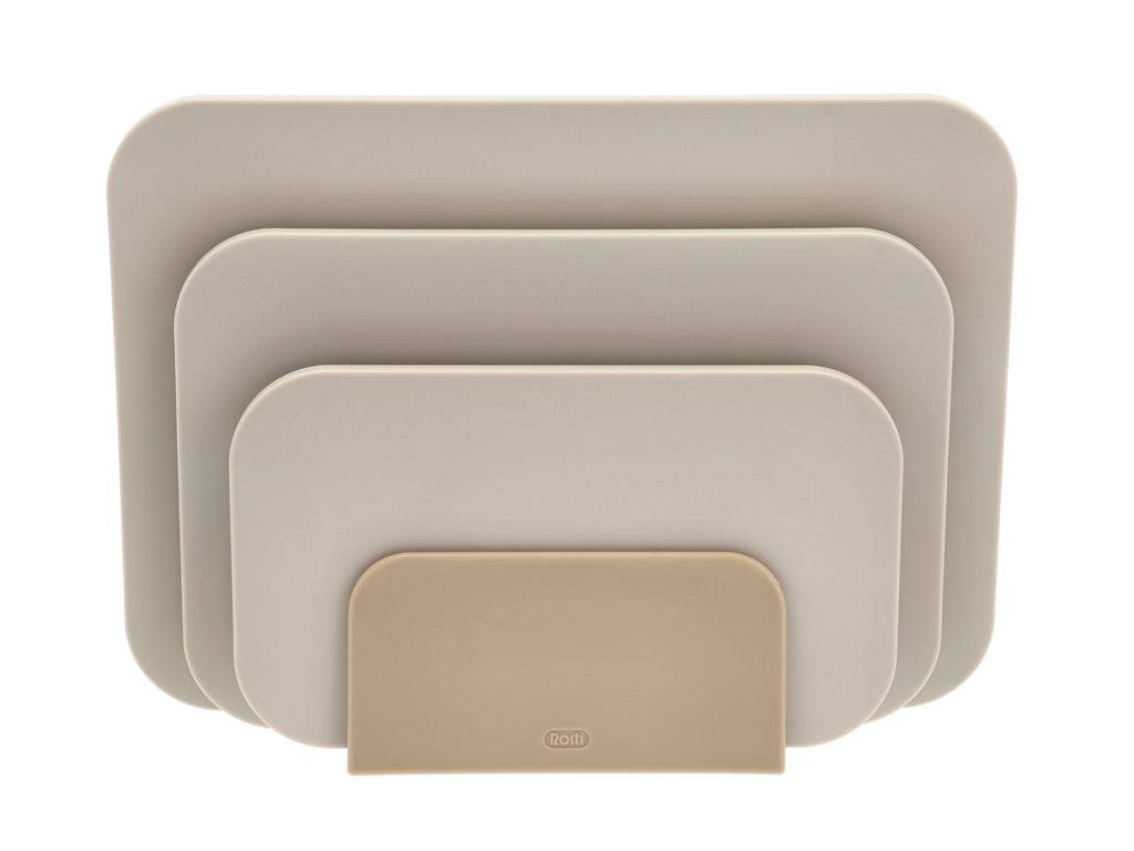 Rosti Snijplank Choptima set van 3 maten + houder - kleur Humus - Accessoire Loods