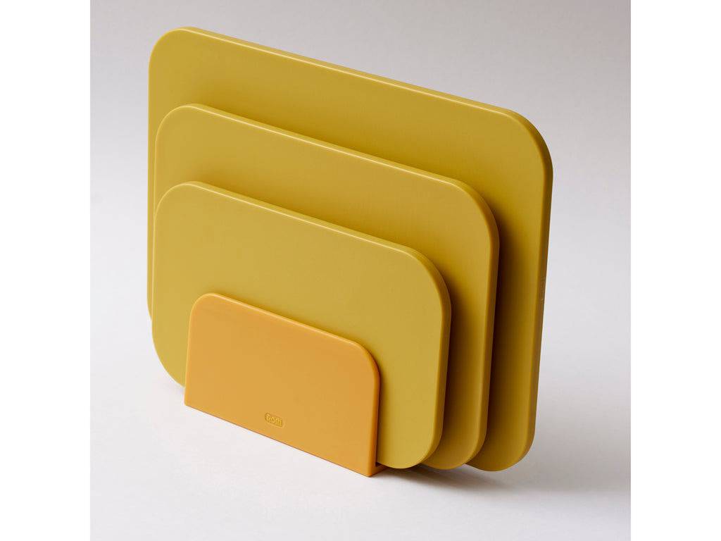 Rosti Snijplank Choptima set van 3 maten + houder - kleur Curry - Accessoire Loods