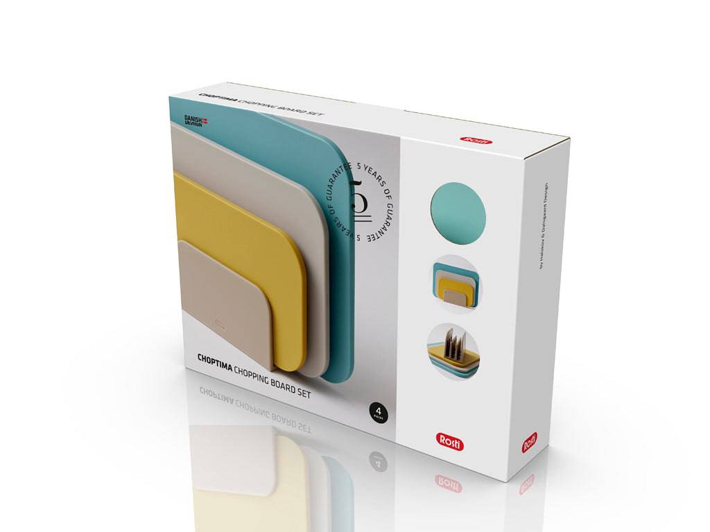 Rosti Snijplank Choptima set van 3 maten + houder - colour mix Ocean - Rosti - Accessoire Loods