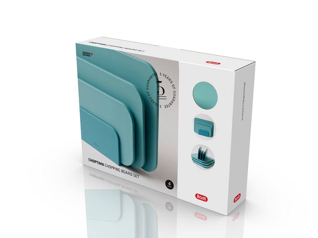 Rosti Snijplank Choptima set van 3 maten + houder - kleur Nordic groen - Rosti - Accessoire Loods