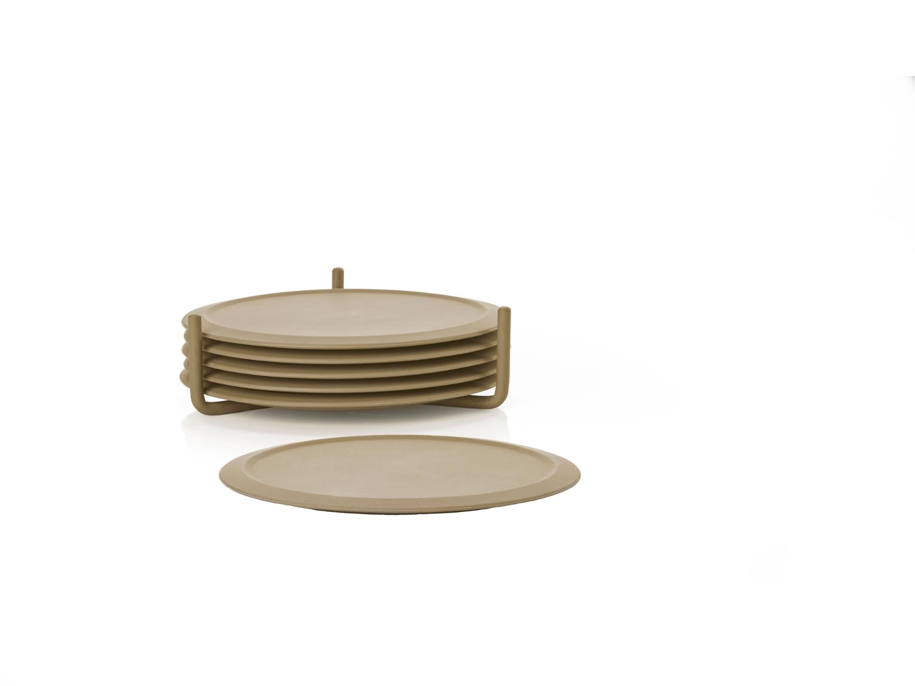 Singles houder met 6 onderzetters - Accessoire Loods