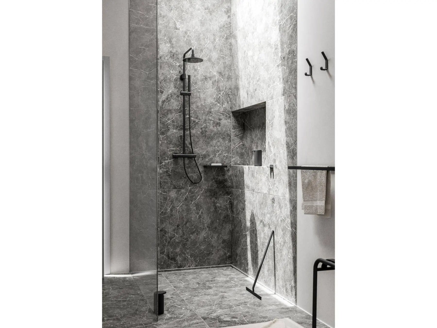 Zone Denmark - Dubbele wandhaak - Zwart - 11,5 cm - Zone Denmark - Accessoire Loods