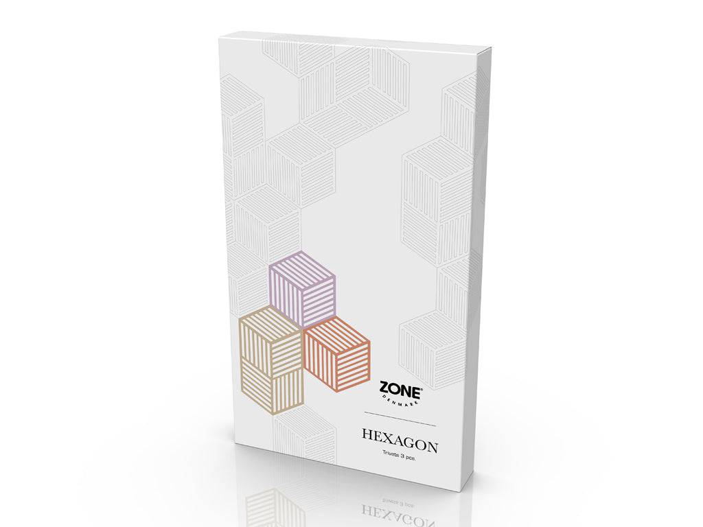 Zone Denmark - Set van 3 onderzetters - Triangles - Zone Denmark - Accessoire Loods