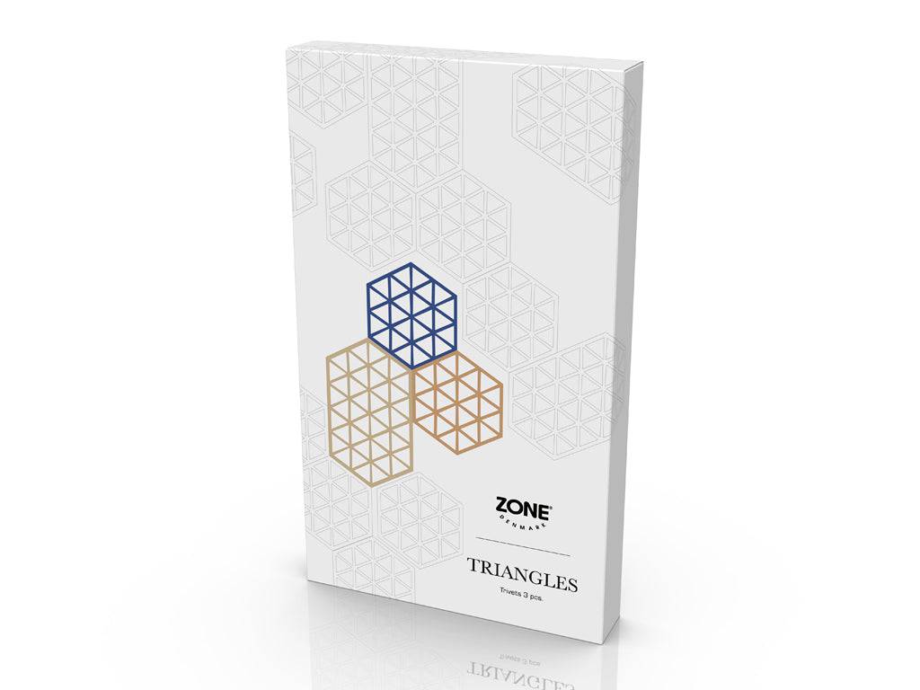 Zone Denmark - Set van 3 onderzetters - Triangles - Zone Denmark - Accessoire Loods