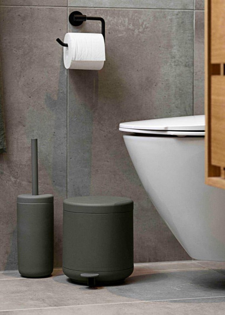 Zone Denmark UME Prullenbak 3L - Toiletborstel - Olijfgroen - Zone Denmark - Accessoire Loods