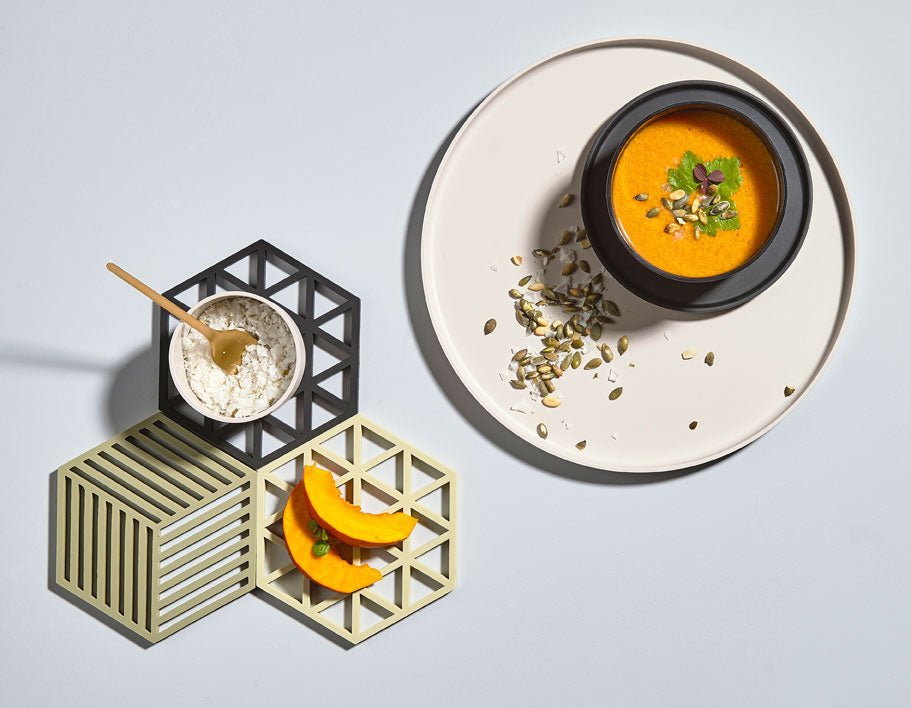 Pannen onderzetters kunnen ook op stijlvolle manier je tafel beschermen - Accessoire Loods