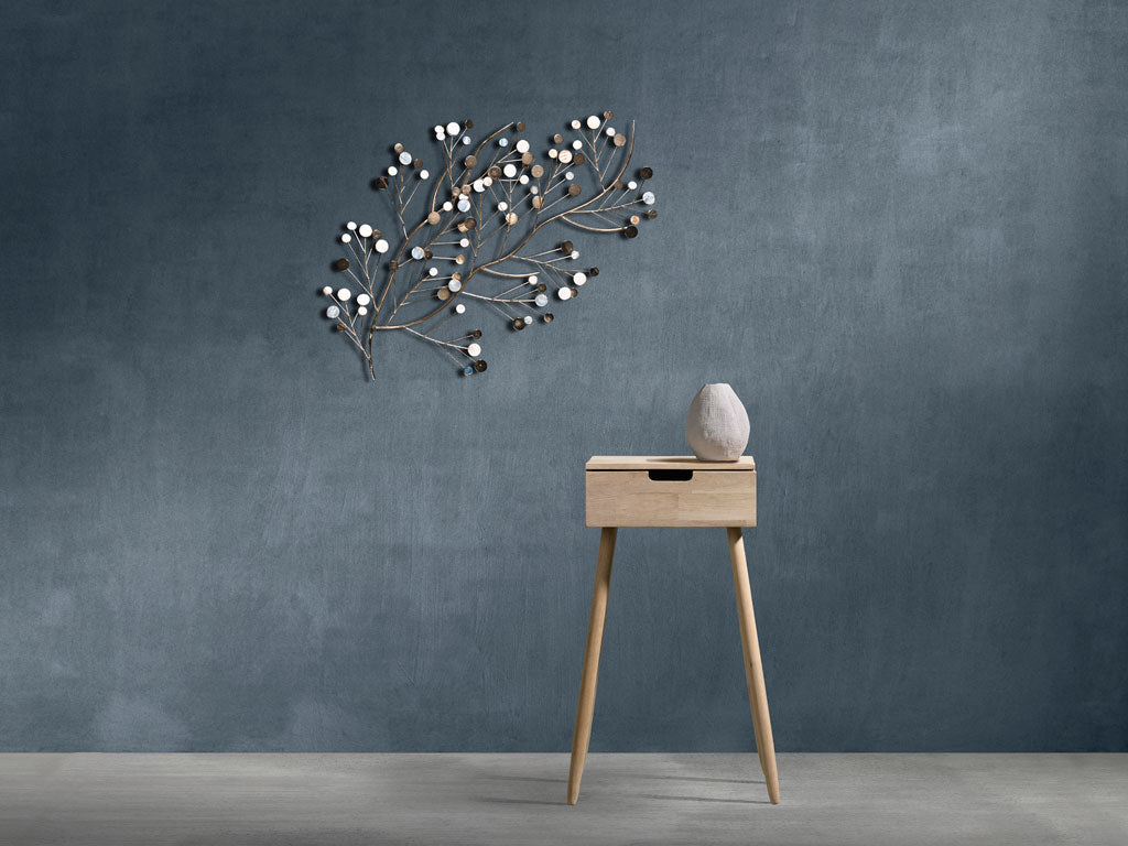Villa Collection Ebern Bijzettafel 30 x 40 x 80 cm Wit gewassen - Accessoire Loods