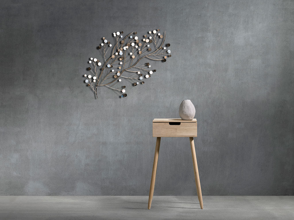 Villa Collection Ebern Bijzettafel 30 x 40 x 80 cm Wit gewassen - Accessoire Loods