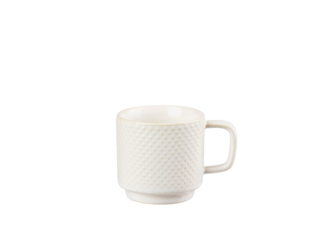 Villa Collection Elstra espresso kopjes met patroon gebroken wit - set van 4 - Accessoire Loods