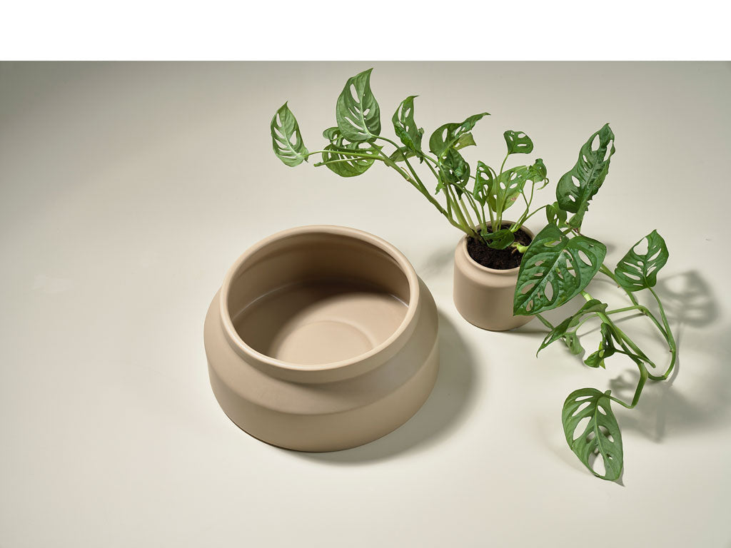 Villa Collection Strat Bloempot Dia. 12,3 x 10 cm Sand - Accessoire Loods