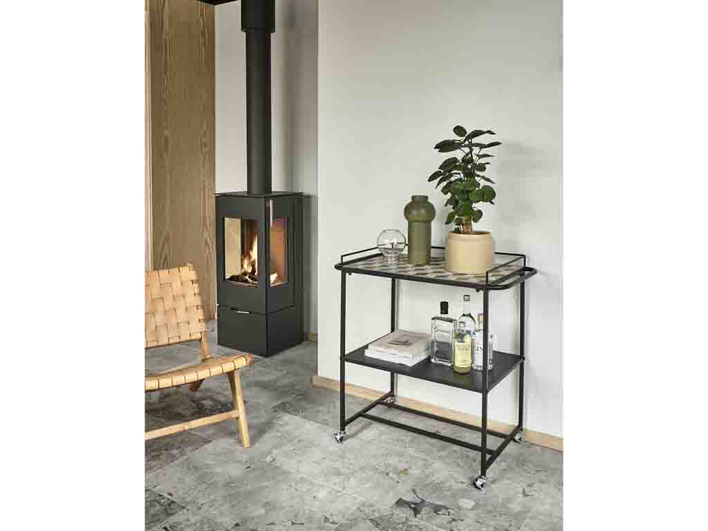 Villa Collection Karv Barkar 81 x 46 x 83 cm Zwart Ijzer