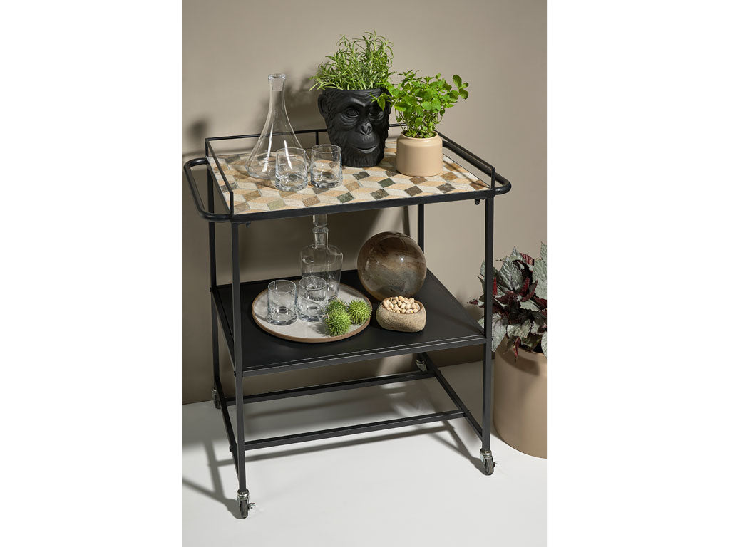 Villa Collection Karv Barkar 81 x 46 x 83 cm Zwart Ijzer