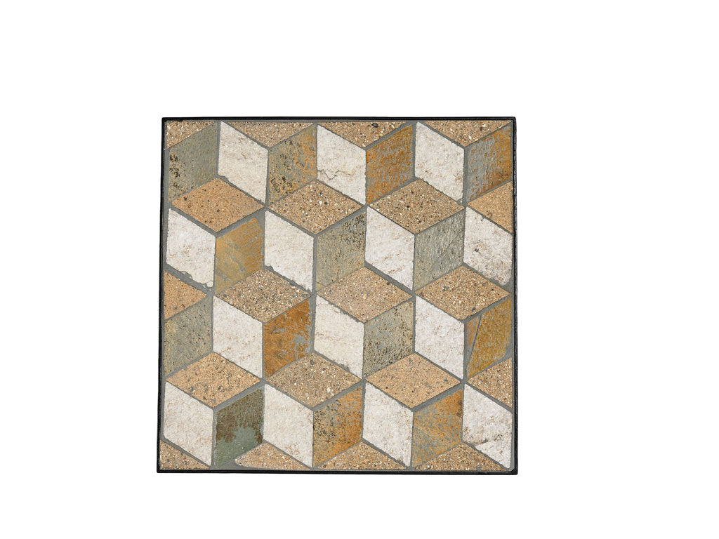 Villa Collection Karv bijzettafelset met stenenblad 32 x 32 x 51 cm