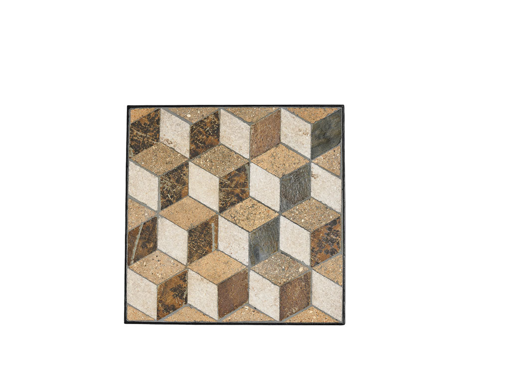 Villa Collection Karv bijzettafelset met stenenblad 32 x 32 x 51 cm