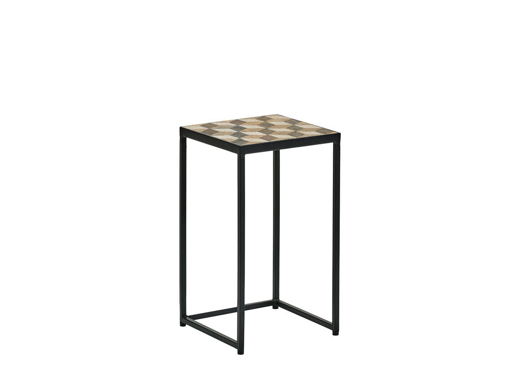 Villa Collection Karv bijzettafelset met stenenblad 32 x 32 x 51 cm