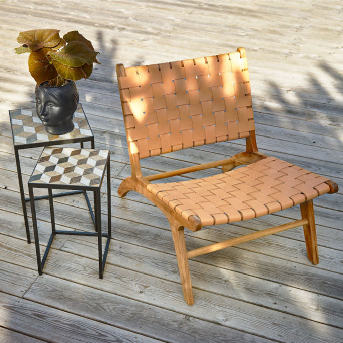 Villa Collection Karv bijzettafelset met stenenblad 32 x 32 x 51 cm