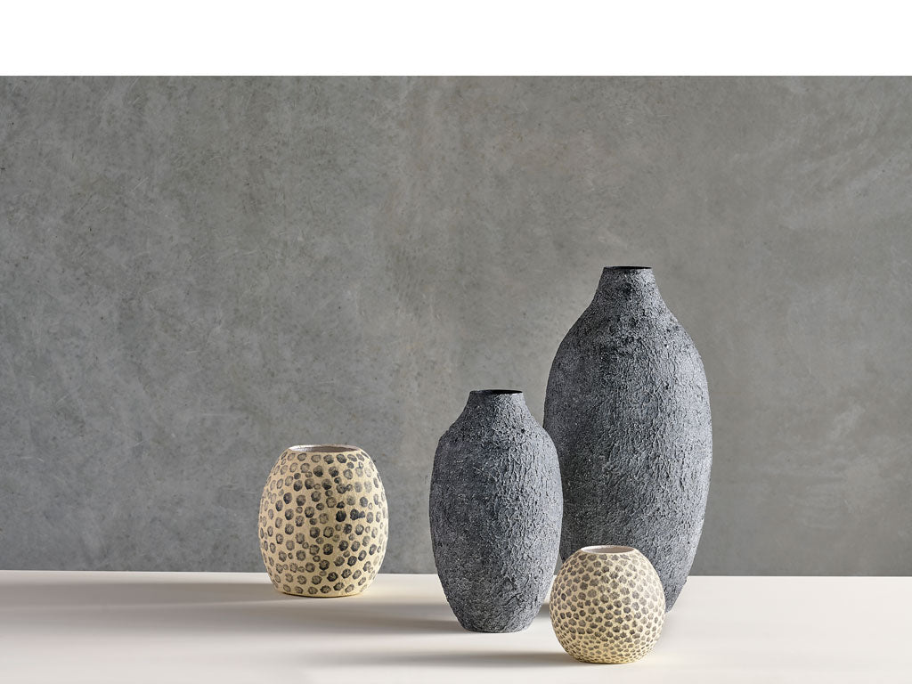 Villa Collection Torden Vaas Dia 30 x 62,5 cm Zwart - Accessoire Loods