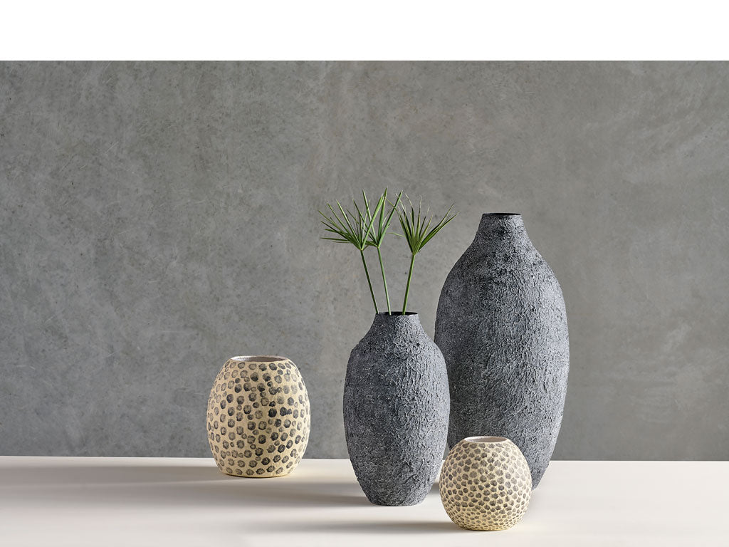 Villa Collection Torden Vaas Dia 30 x 62,5 cm Zwart - Accessoire Loods