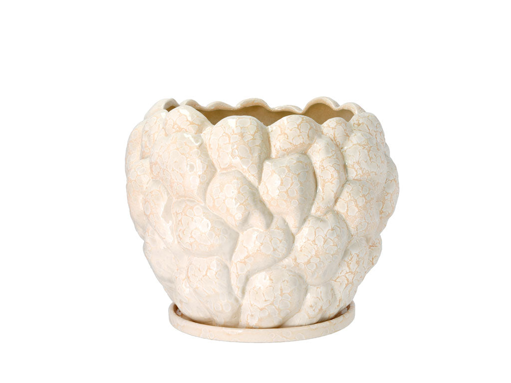 Villa Collection Klast Bloempot Dia 38,5 x 31 cm Offwhite - Accessoire Loods