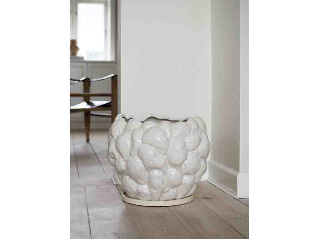 Villa Collection Klast Bloempot Dia 38,5 x 31 cm Offwhite - Accessoire Loods