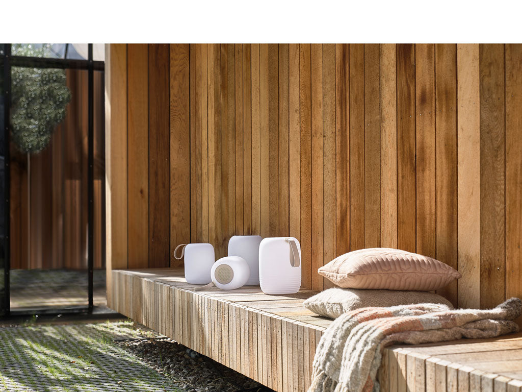 Villa Collection Hav Oplaadbare Lamp met Bluetooth luidspreker Dia 21 x 27,5 cm Wit