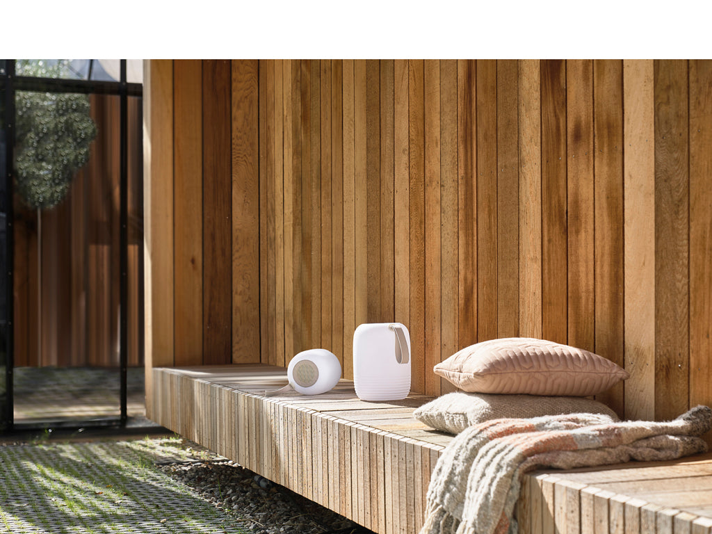 Villa Collection Hav Oplaadbare Lamp met Bluetooth luidspreker Dia 21 x 27,5 cm Wit