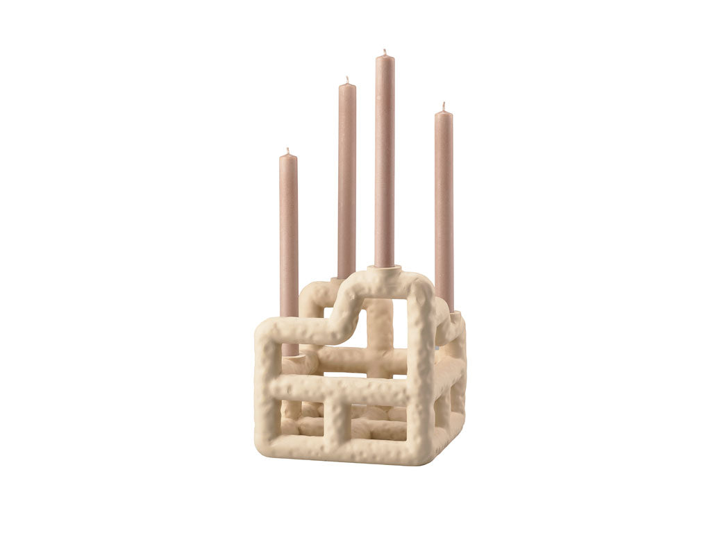 Villa Collection Lyng Kaarshouder 21 x 21 x 23 cm wit - Accessoire Loods