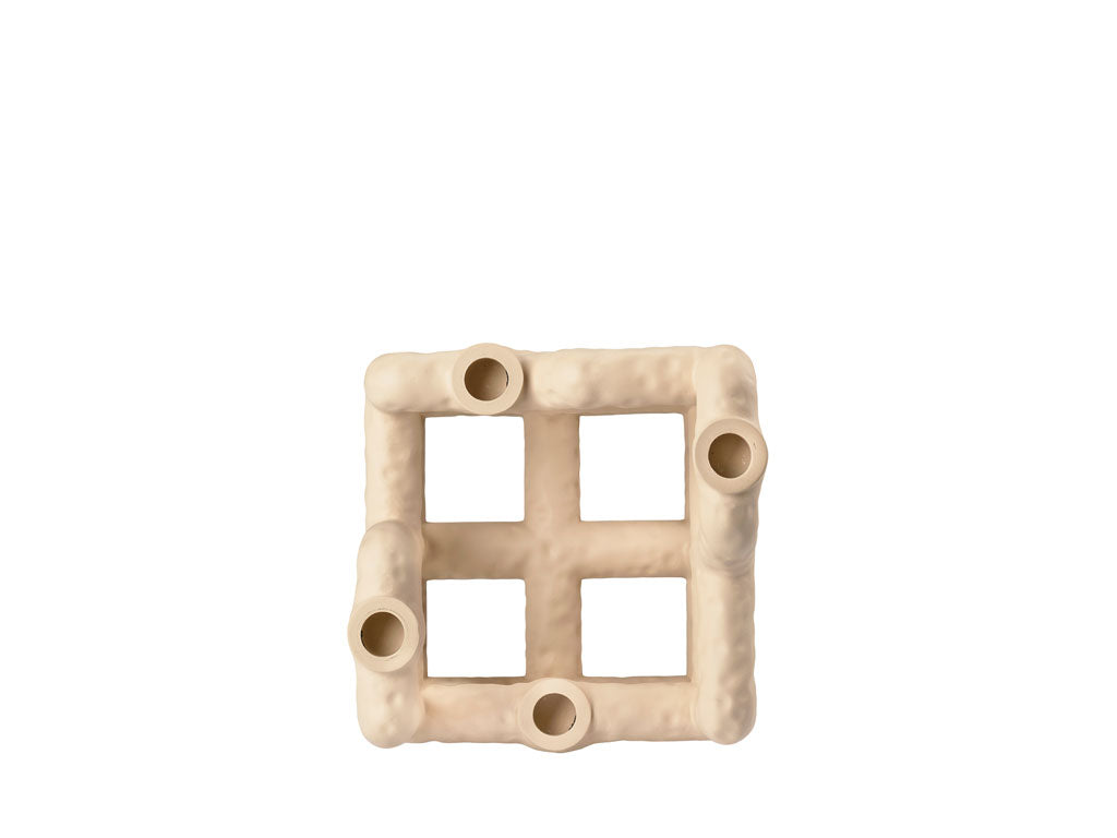 Villa Collection Lyng Kaarshouder 21 x 21 x 23 cm wit - Accessoire Loods