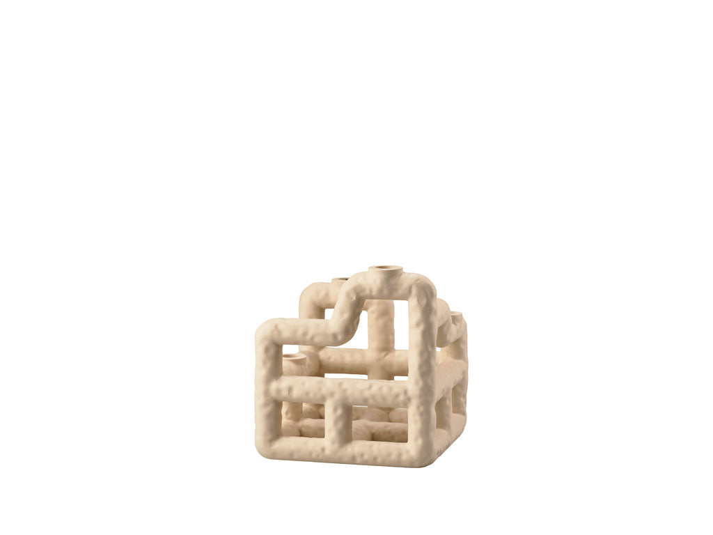 Villa Collection Lyng Kaarshouder 21 x 21 x 23 cm wit - Accessoire Loods