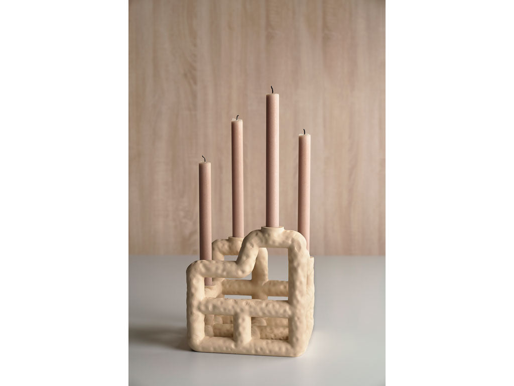 Villa Collection Lyng Kaarshouder 21 x 21 x 23 cm wit - Accessoire Loods