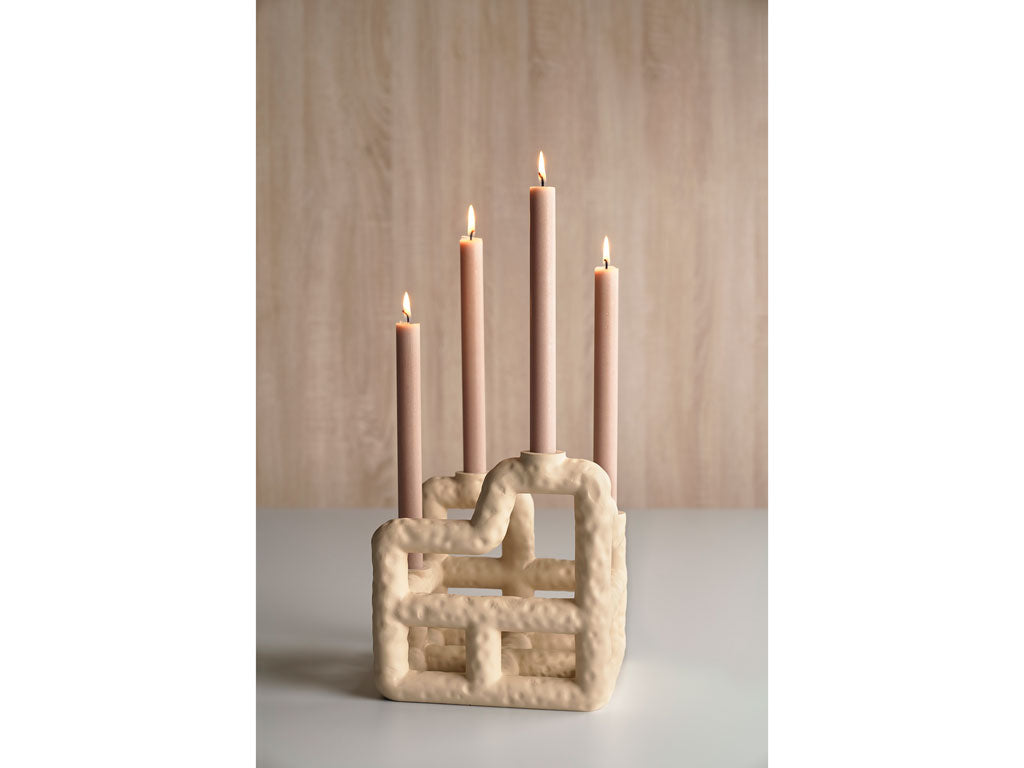 Villa Collection Lyng Kaarshouder 21 x 21 x 23 cm wit - Accessoire Loods