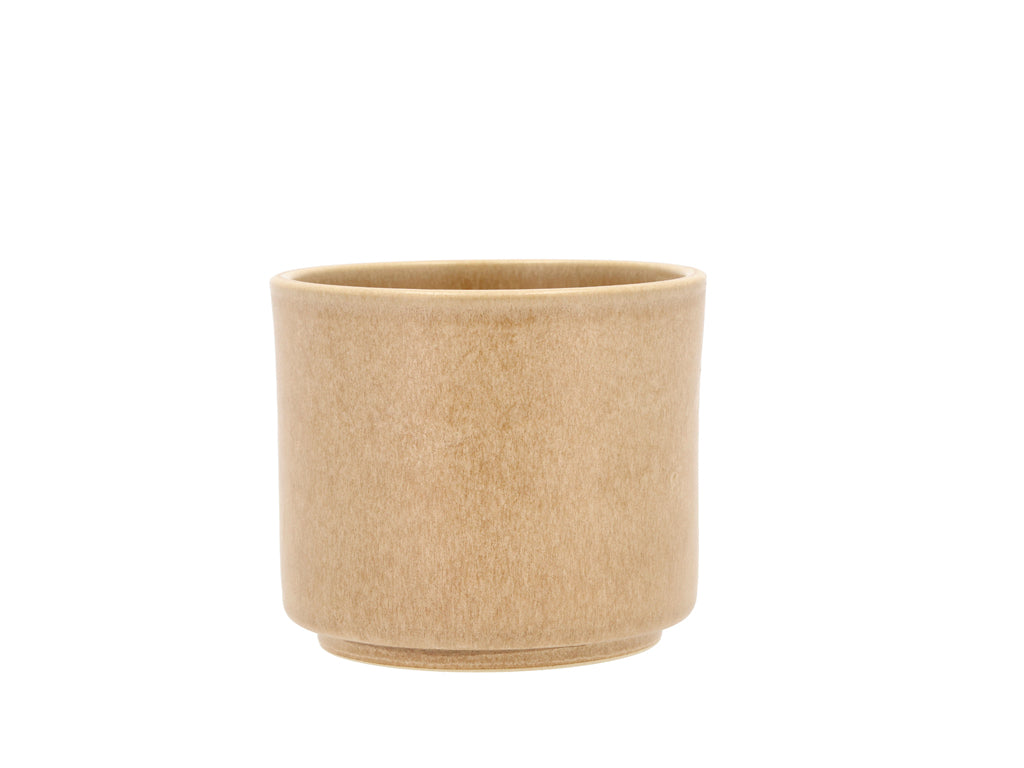 Villa Collection Leer Bloempot Dia 13 x 11 cm Crème - Accessoire Loods