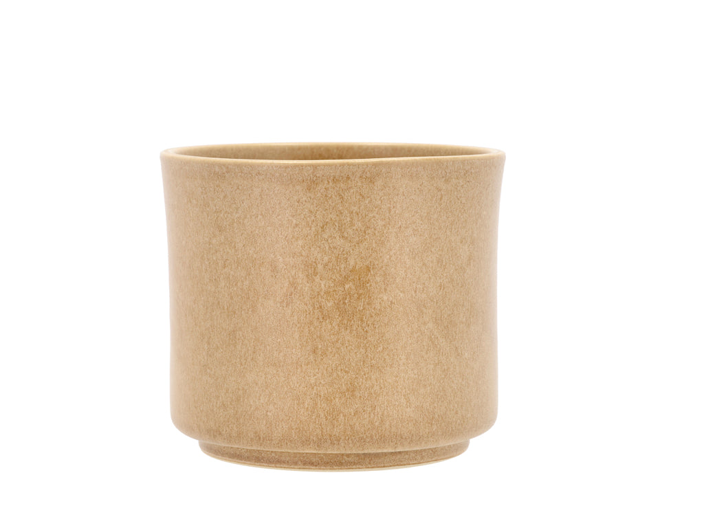 Villa Collection Leer Bloempot Dia 15 x 13 cm Crème - Accessoire Loods