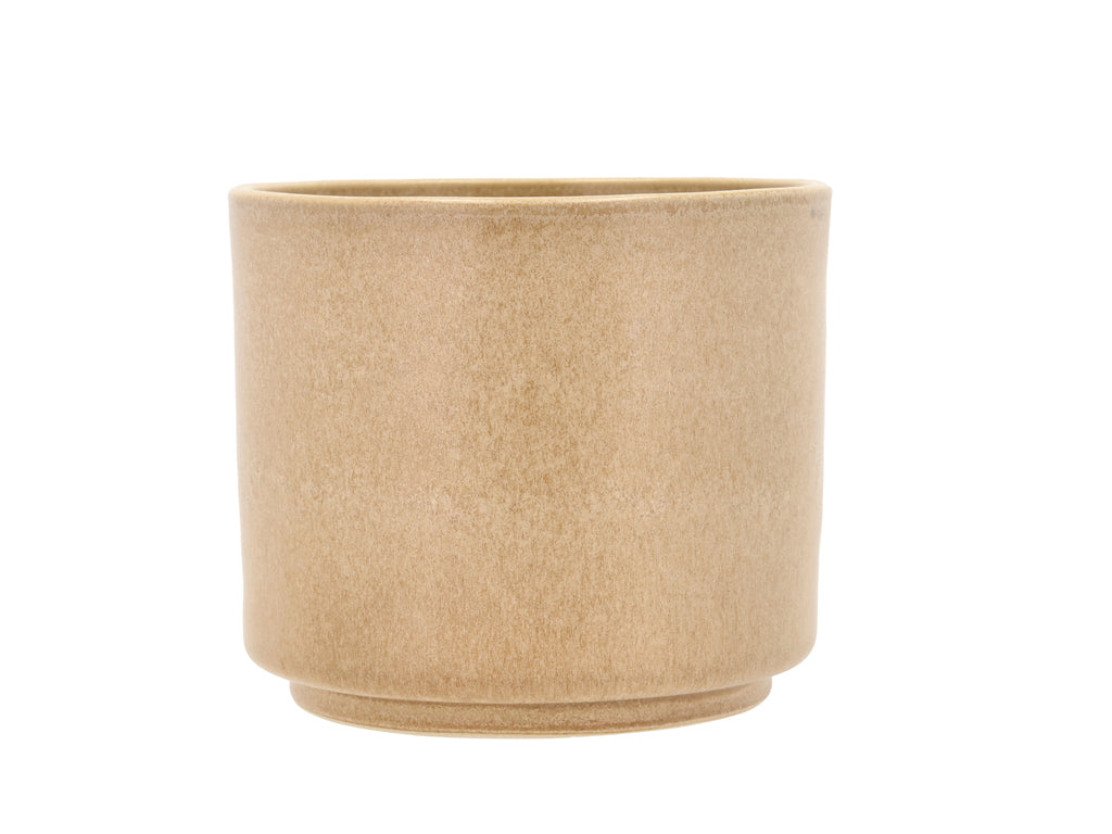 Villa Collection Leer Bloempot Dia 17 x 15 cm Crème - Accessoire Loods