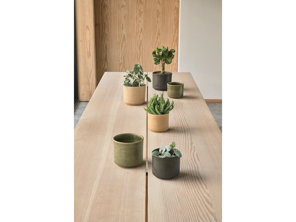 Villa Collection Leer Bloempot Dia 17 x 15 cm Crème - Accessoire Loods
