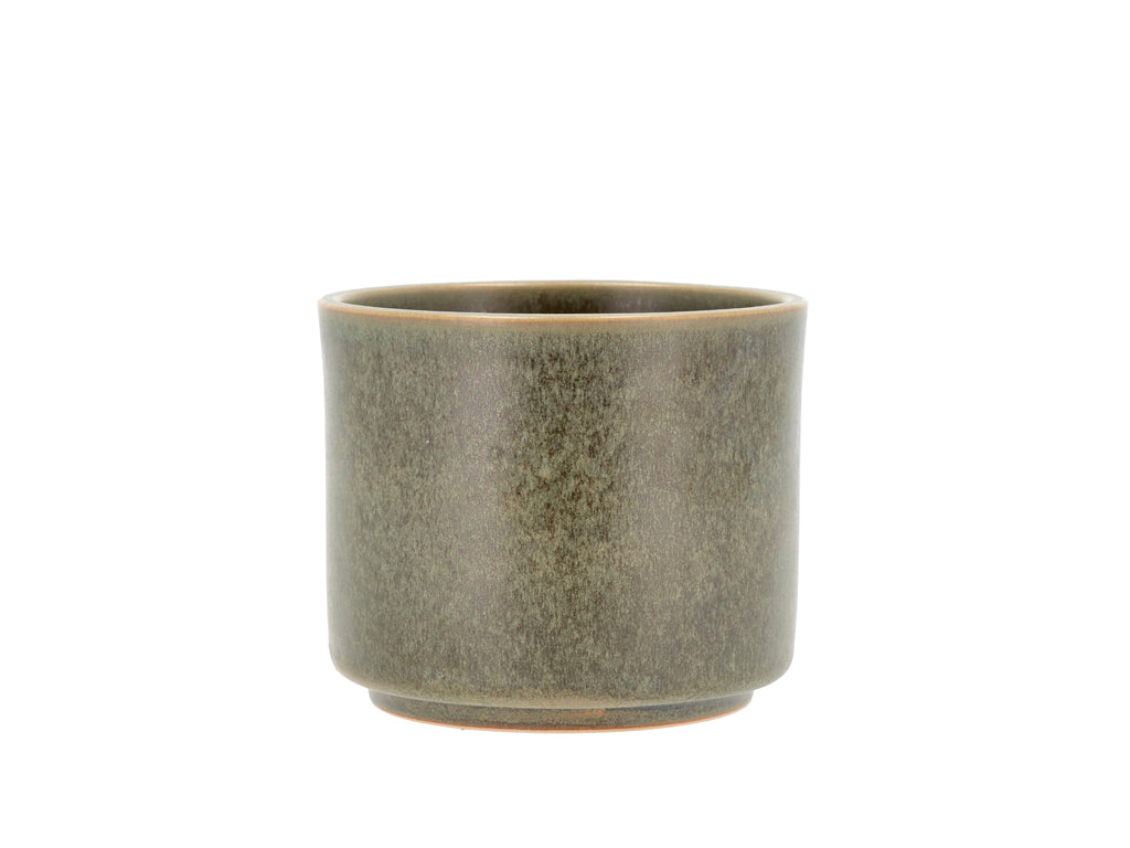 Villa Collection Leer Bloempot Dia 13 x 11 cm Groen - Accessoire Loods