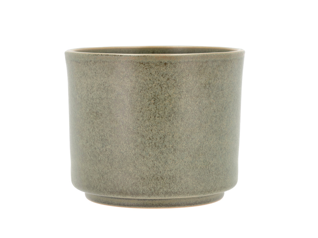 Villa Collection Leer Bloempot Dia 17 x 15 cm Groen - Accessoire Loods