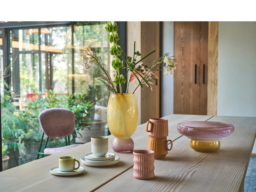 Villa Collection Aurora Vaas Dia 16,5 x 30 cm Roze/Geel - Accessoire Loods