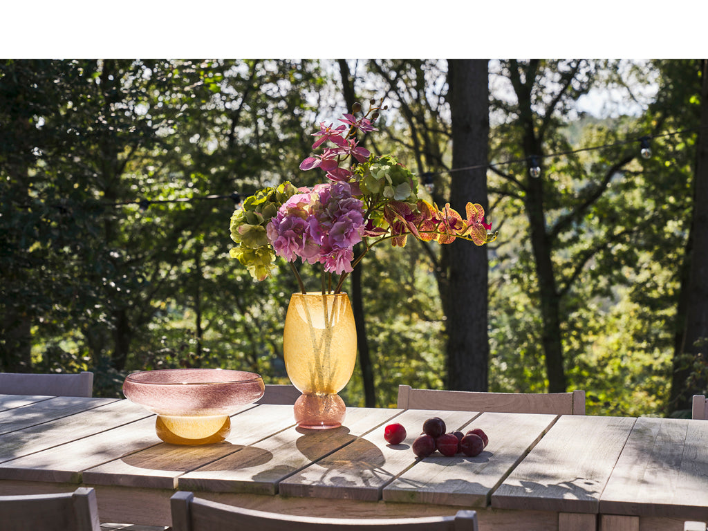 Villa Collection Aurora Vaas Dia 16,5 x 30 cm Roze/Geel - Accessoire Loods
