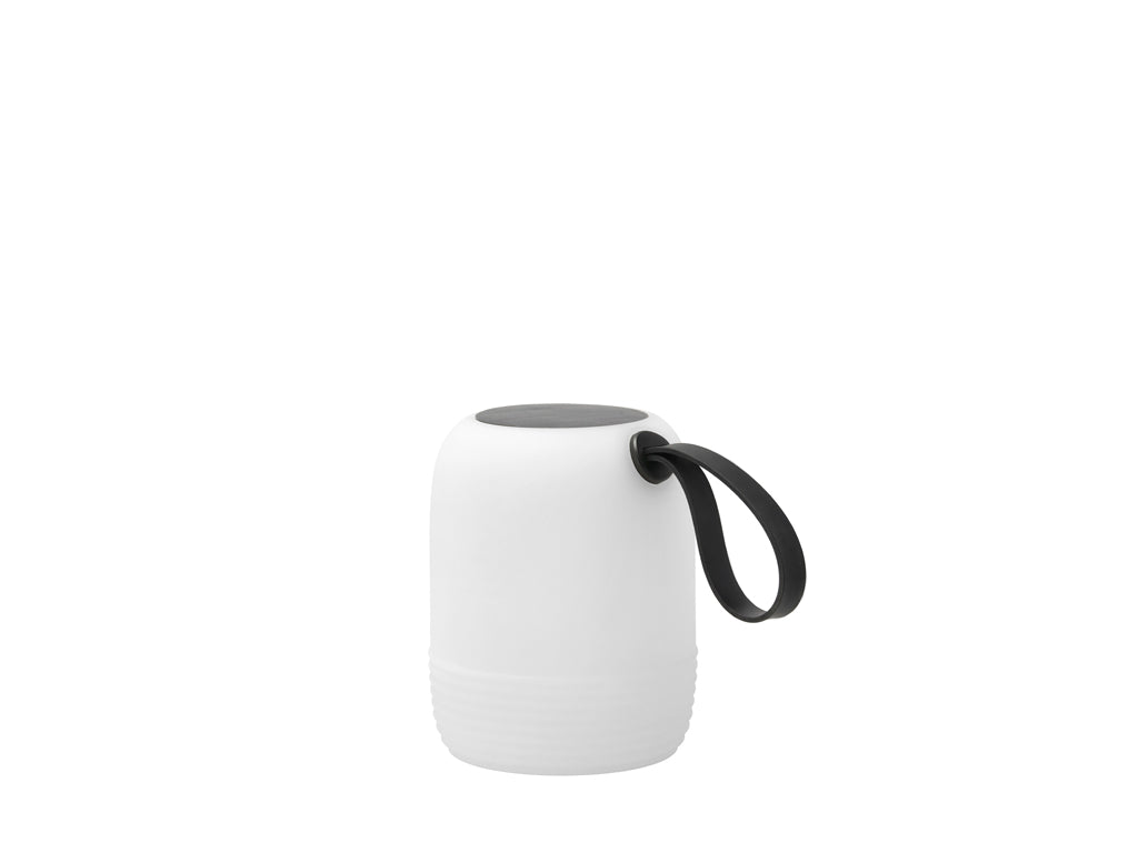 Villa Collection Hav LED Lamp met solar Dia 12,5 x 15,5 cm Wit/Zwart - Accessoire Loods