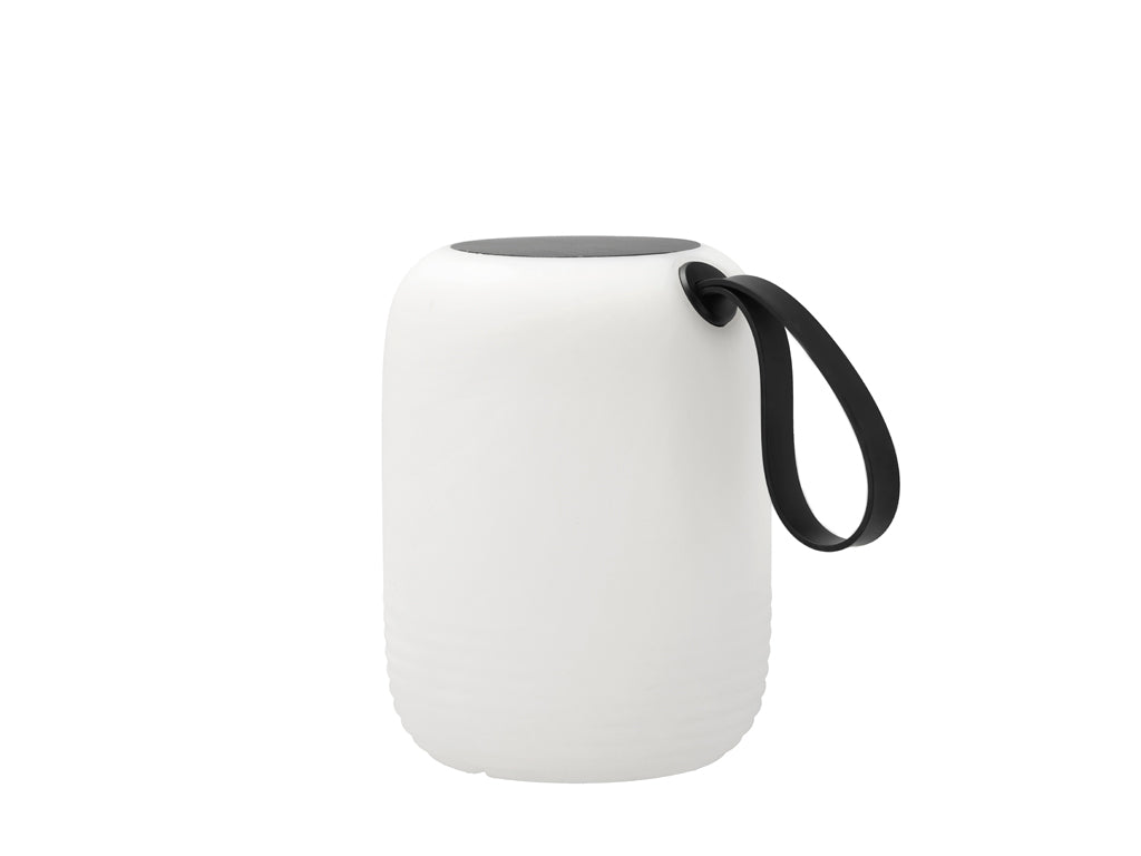 Villa Collection Hav LED Lamp met solar Dia 17,5 x 23 cm Wit/Zwart - Accessoire Loods