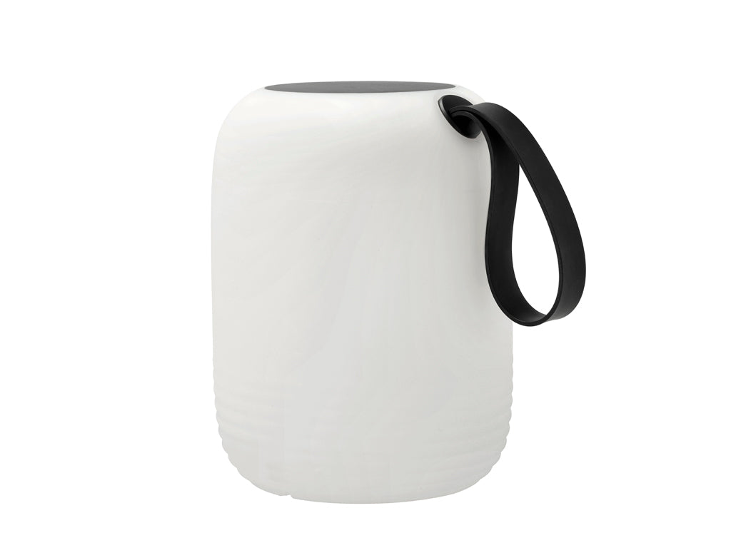 Villa Collection Hav LED Lamp met solar Dia 21 x 27,5 cm Wit/Zwart - Accessoire Loods