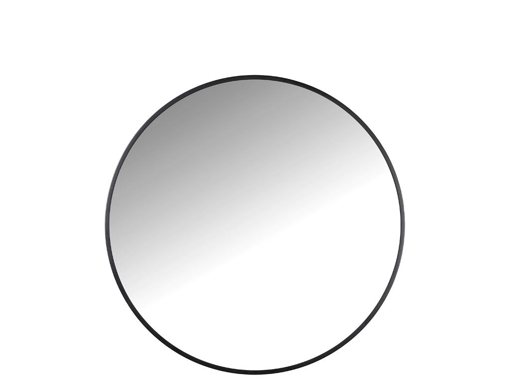 Spiegel rond zwart 80 cm - Accessoire Loods