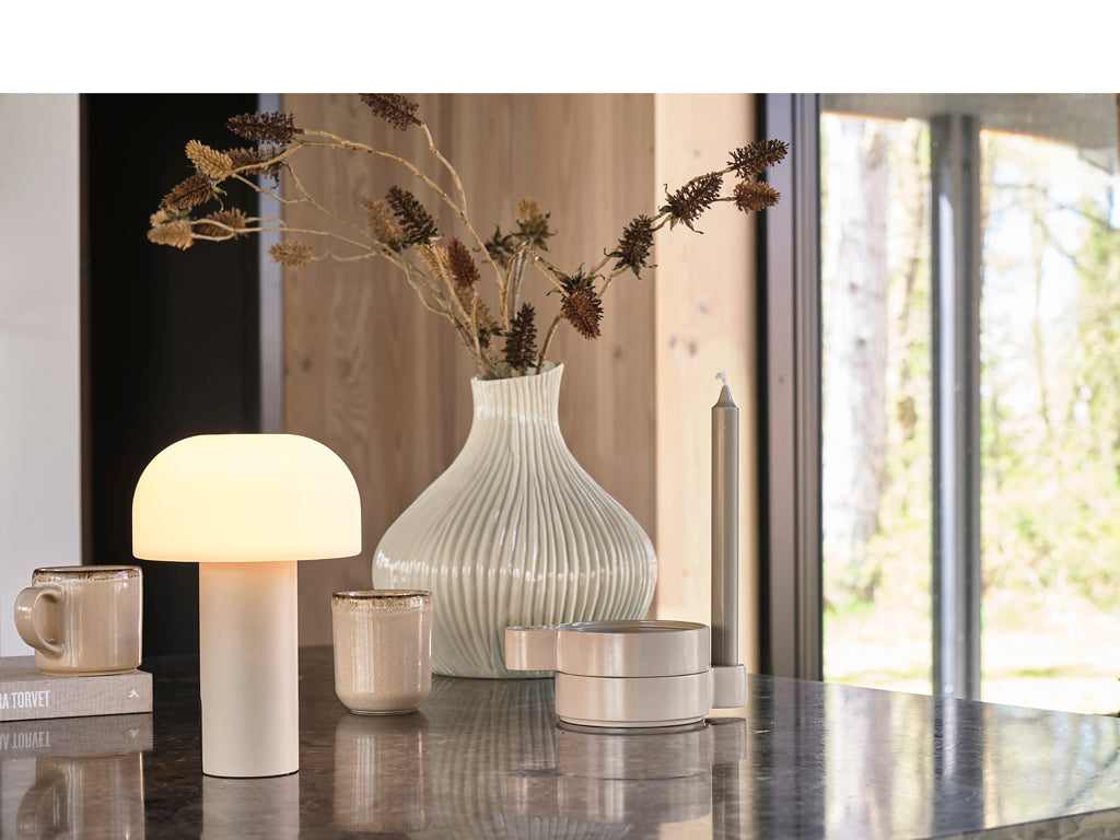 Villa Collection Halo Kaarshouder 16 x 12 x 3,6 cm Sand - Accessoire Loods