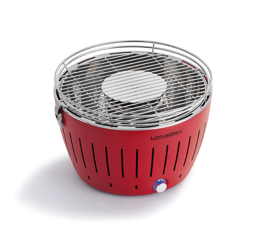 LotusGrill Classic Tafelbarbecue - Ø350mm - Rood - Accessoire Loods